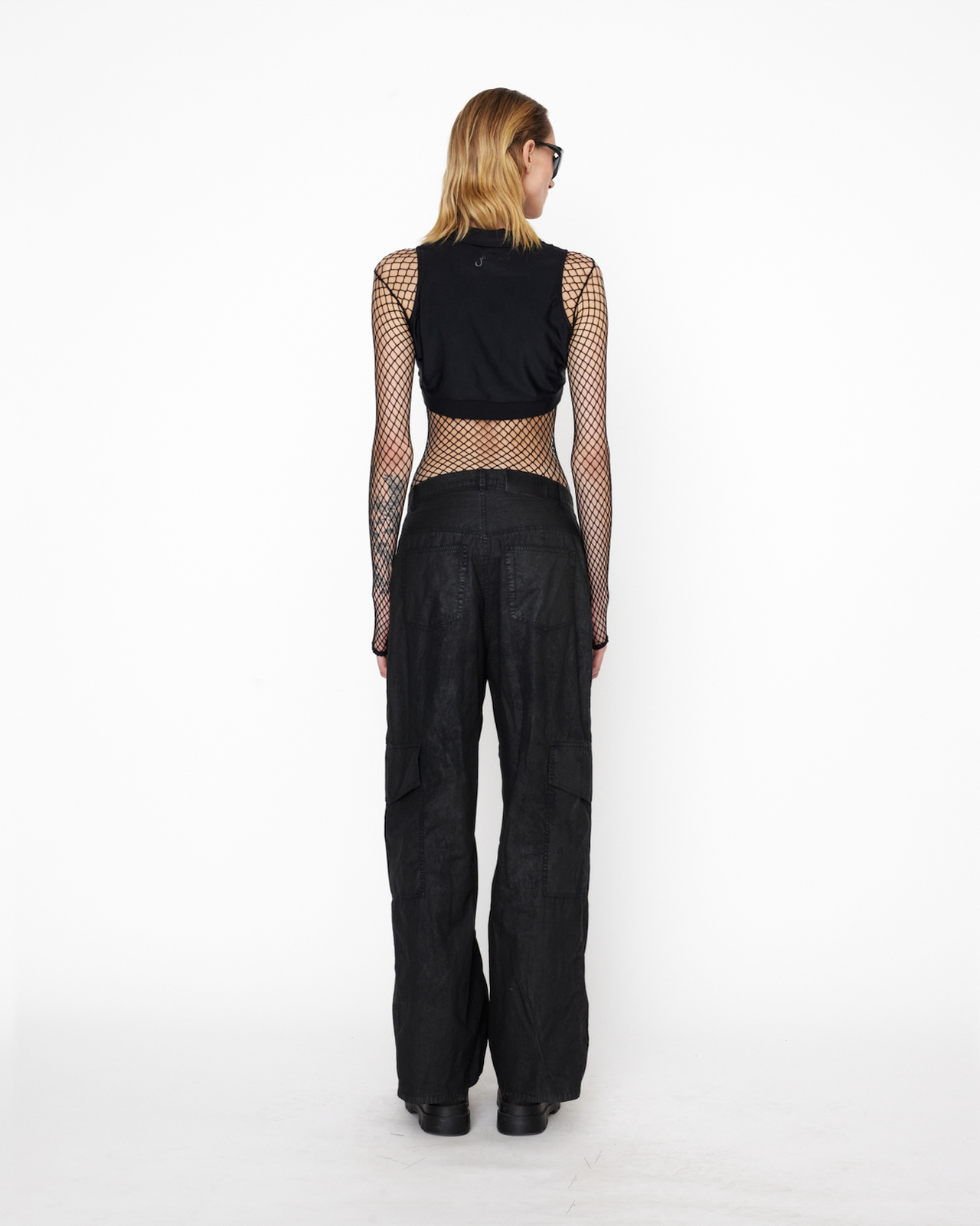 Gestructureerde vorm ritssluiting crop top - Editie 02