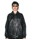 ジャケット・アウター eco leather jacket BLACK ECO LEATHER BOMBER JACKET – Gauhar Ali