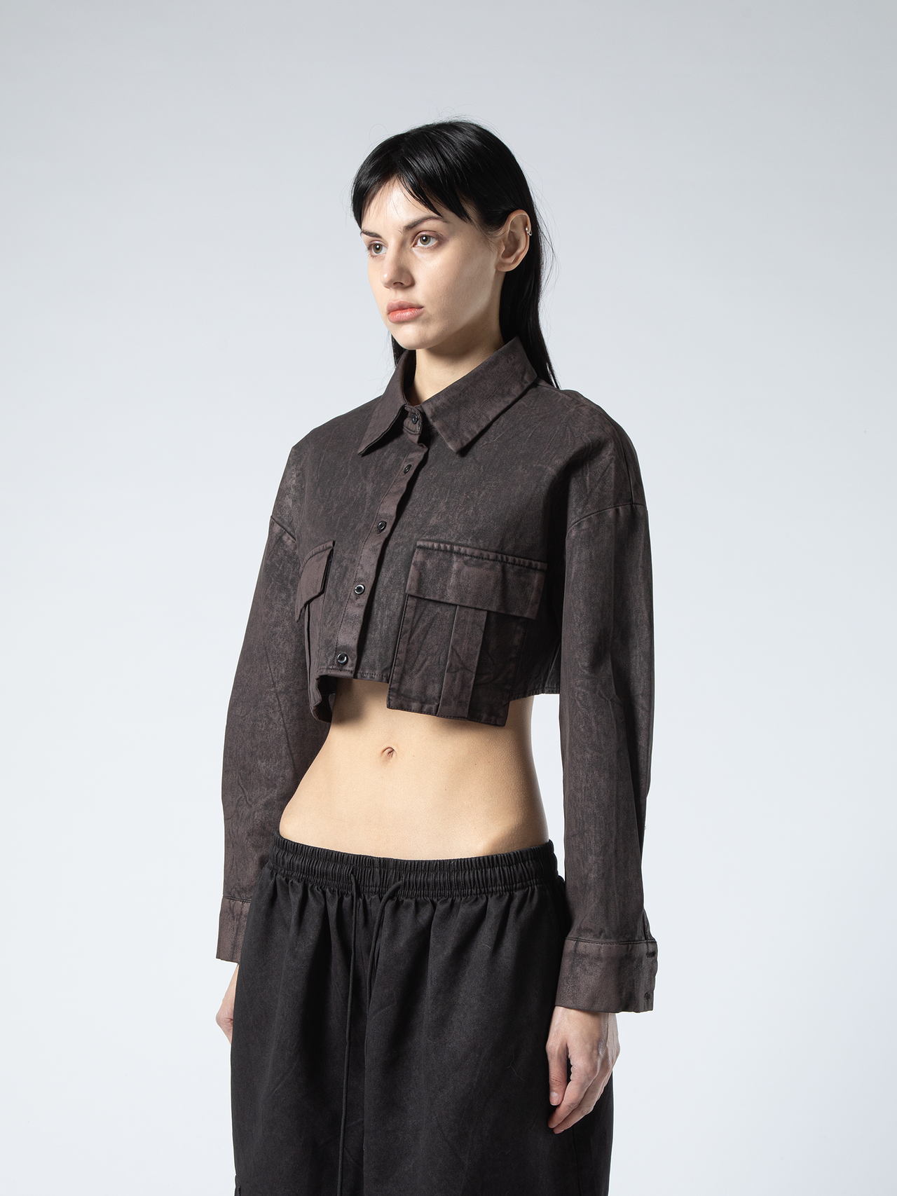 CROPPED DERMATEX JACKET