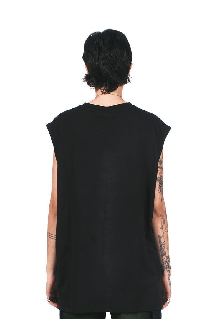 BLACK DISILLUSIONED TANK TOP