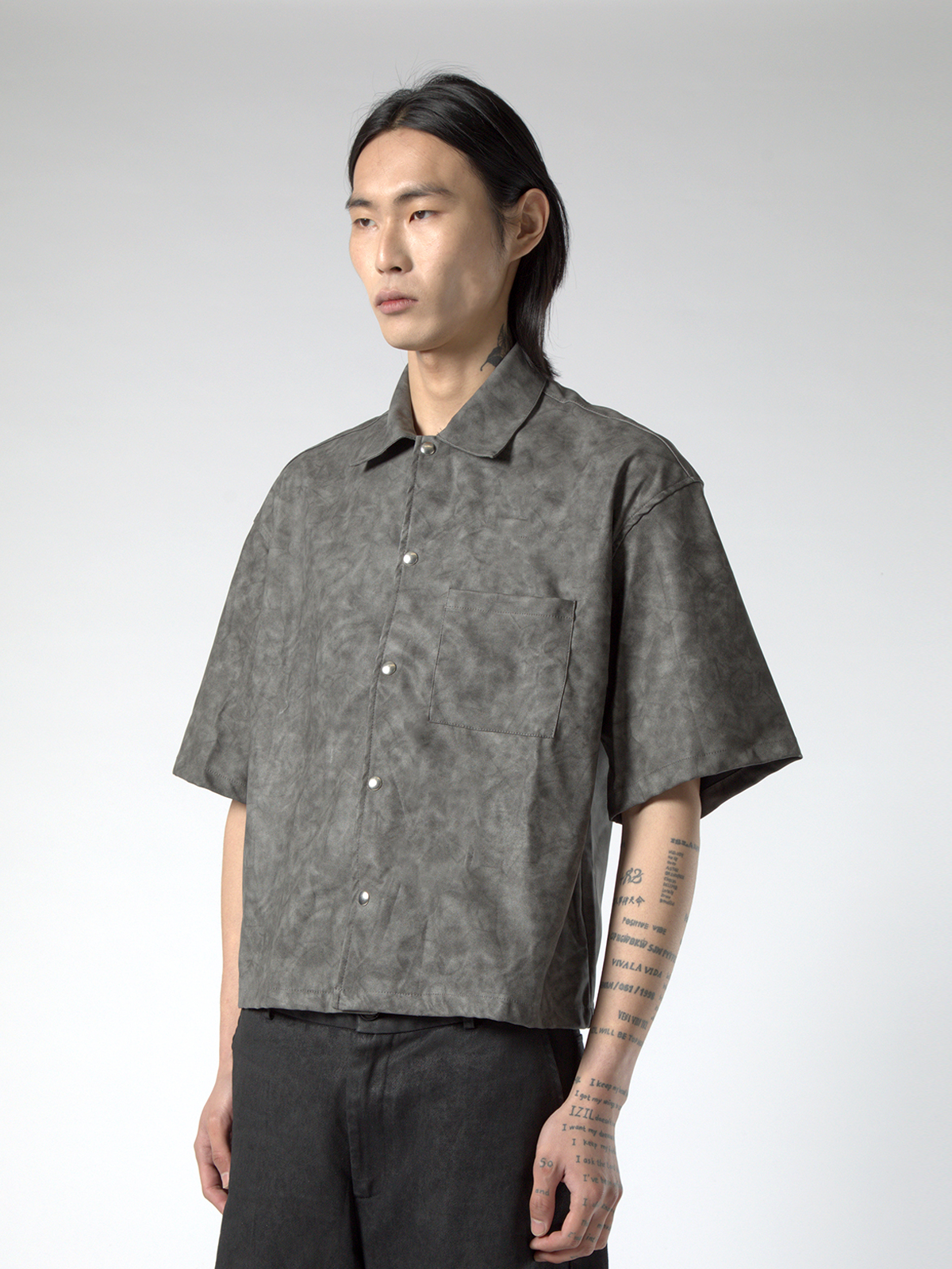 SHORT SLEEVE WAXED SHIRT