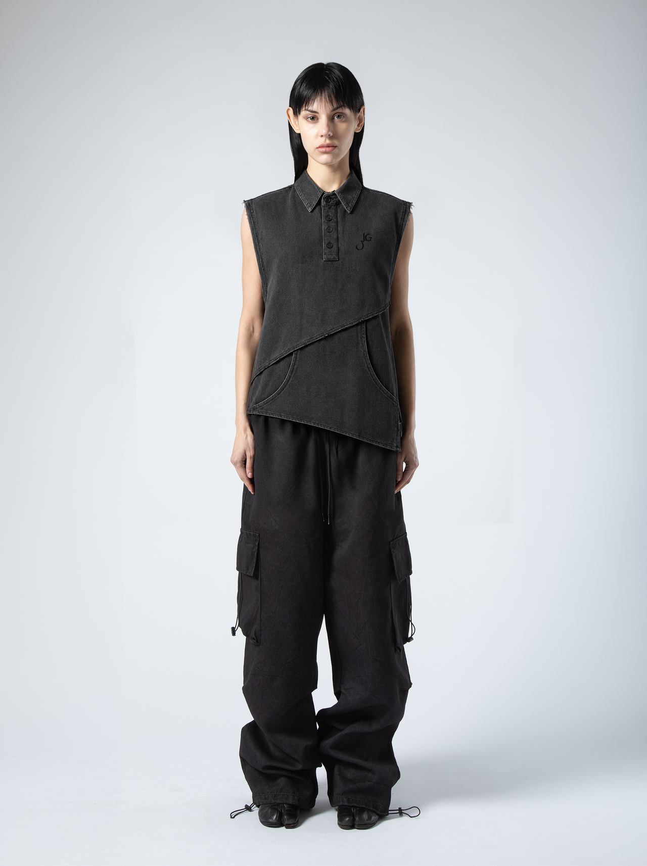 Modular Acid-wash jersey top - Edition 01