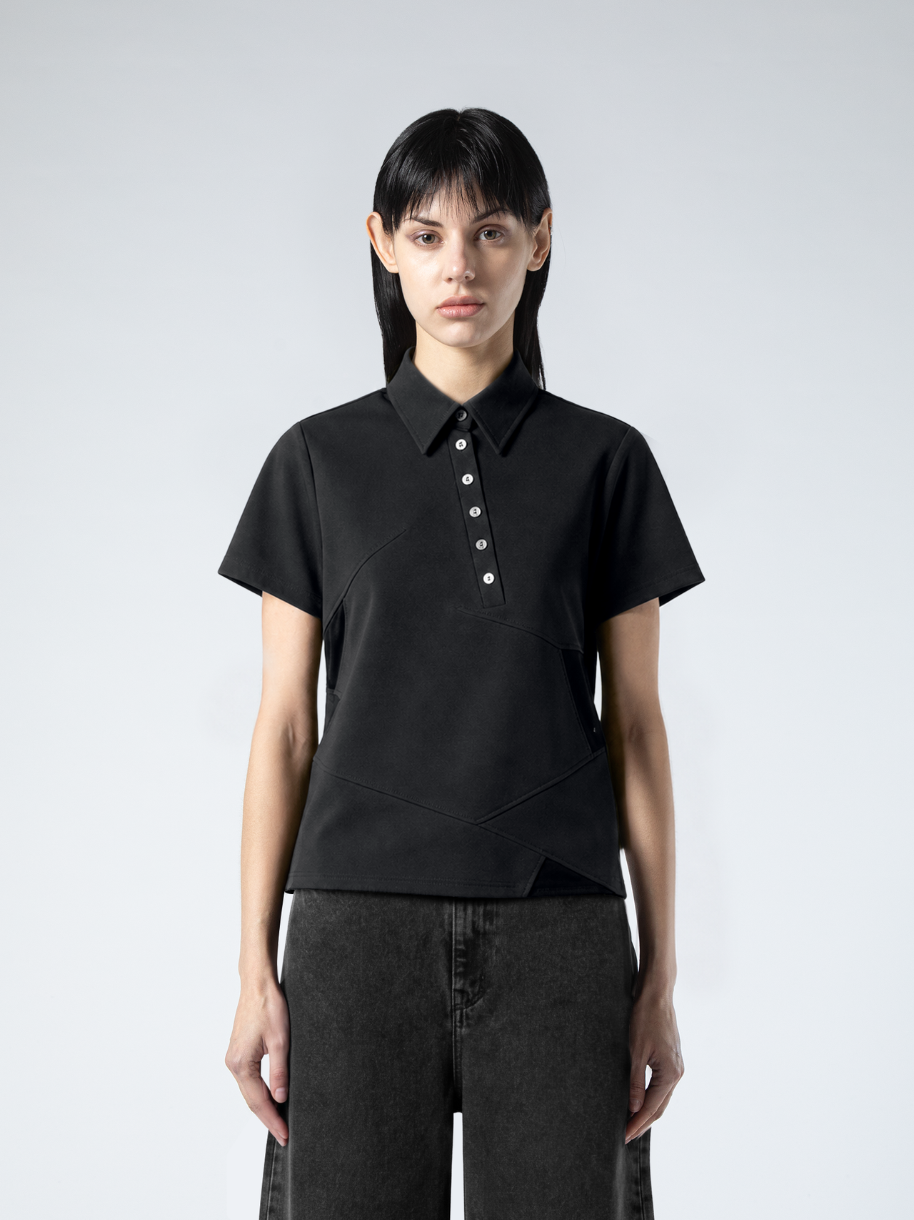 Asymmetric Panel Polo Shirt - Edition 01