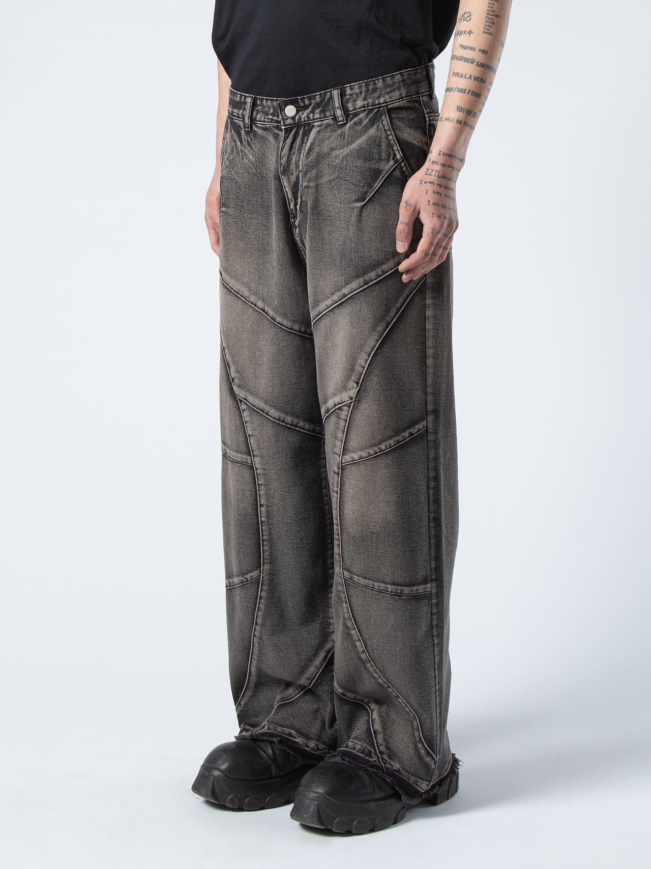 Structured Washed Denim Pants - Edition 01