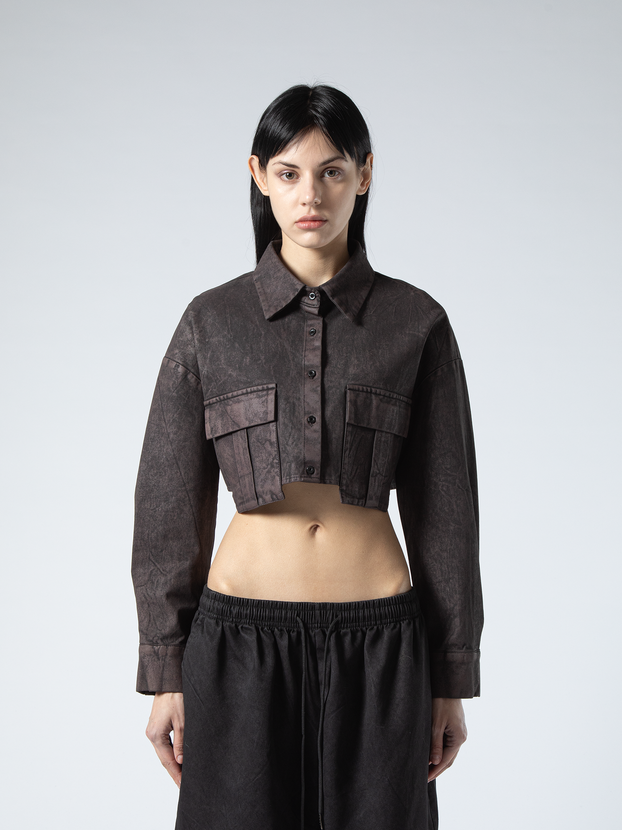 CROPPED DERMATEX JACKET