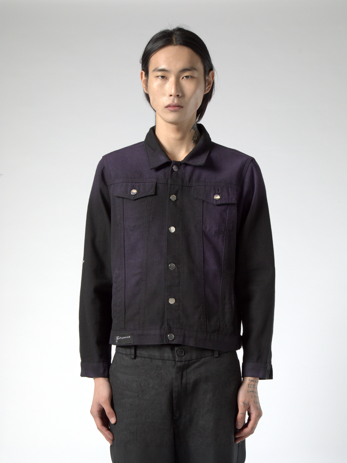 PURPLE GRADIENT DENIM JACKET