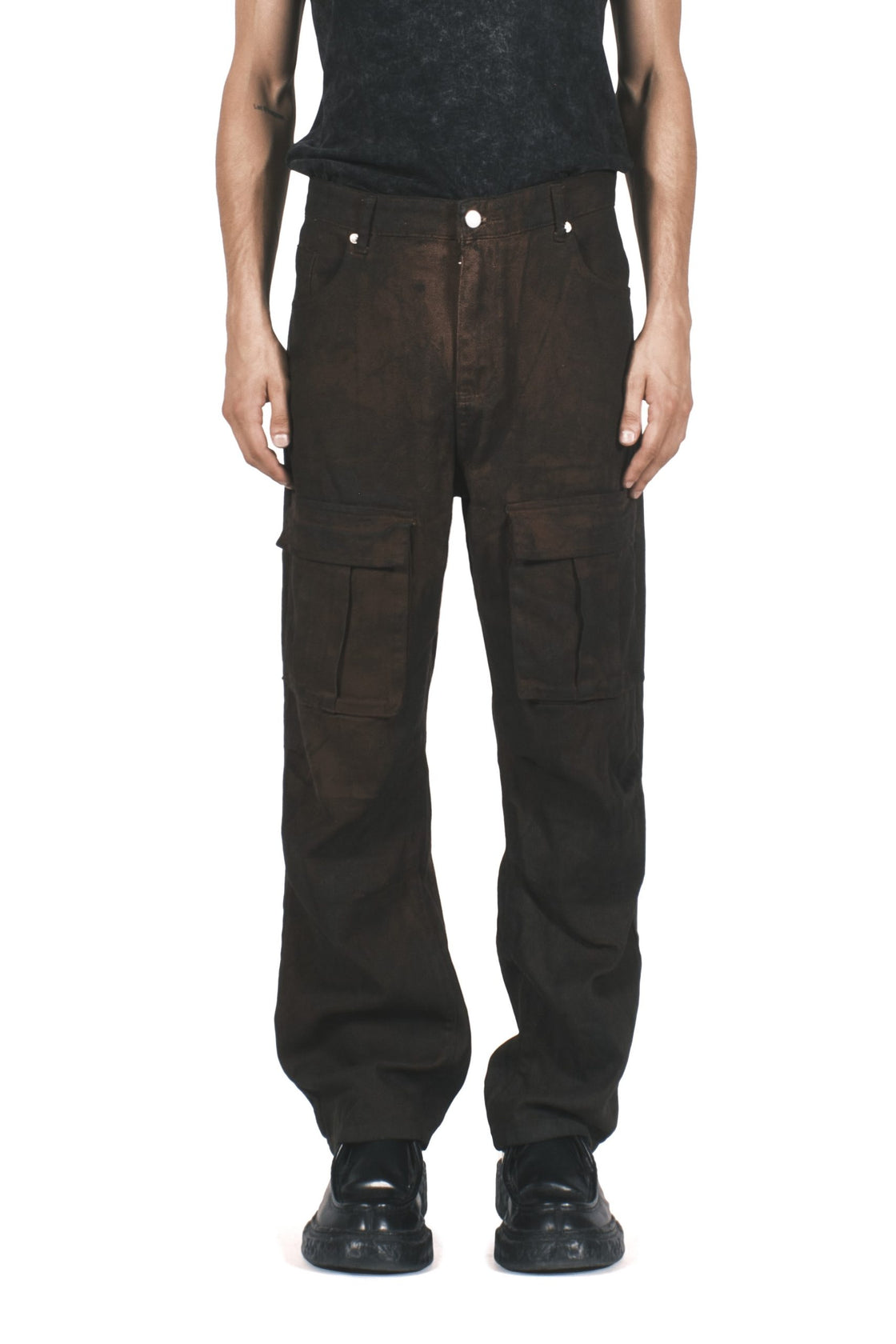 DARK BROWN CARGO PANTS