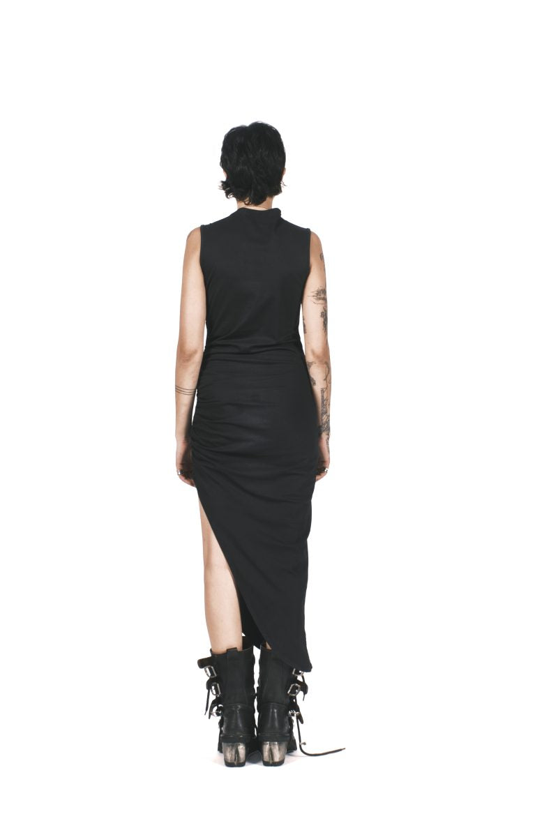 BLACK ASYMMETRIC DRESS