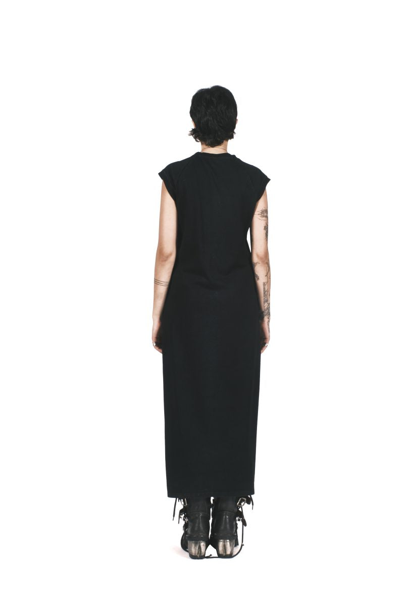 BLACK JERSEY LONG DRESS