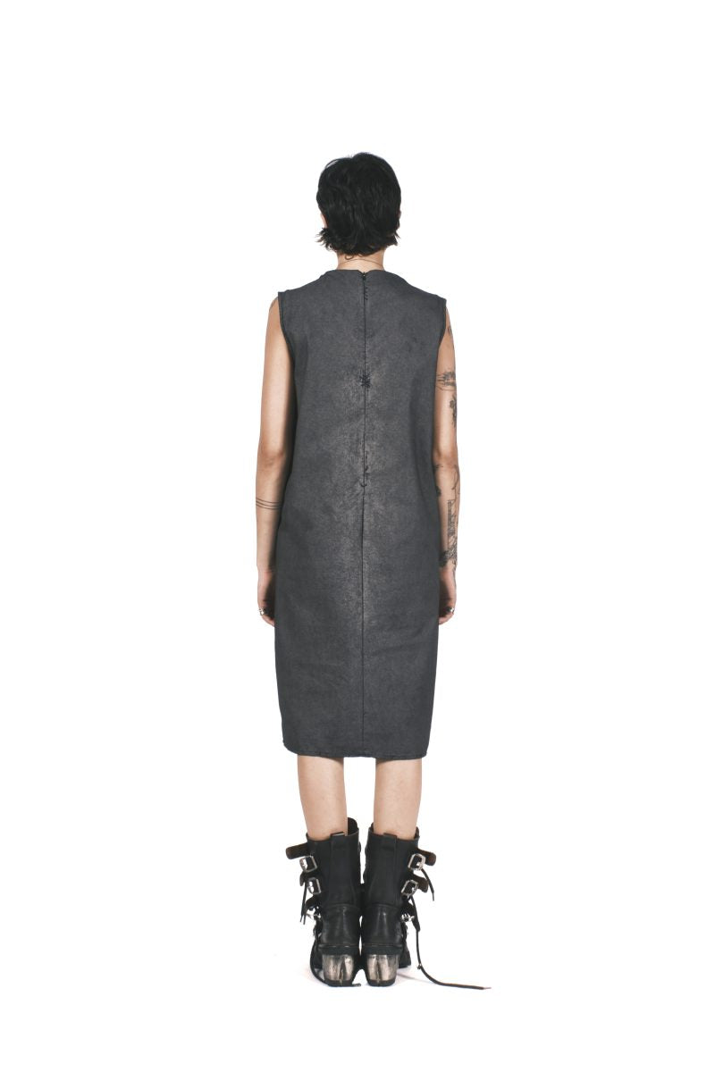 GREY ACID WASH DRESS