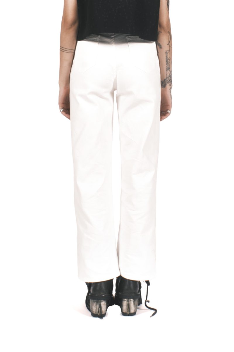 WHITE DENIM COTTON PANTS