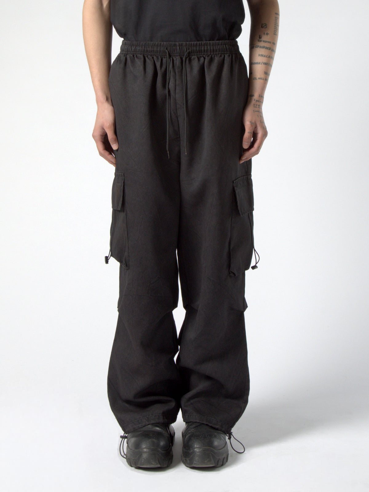 WAXED CARGO PANTS